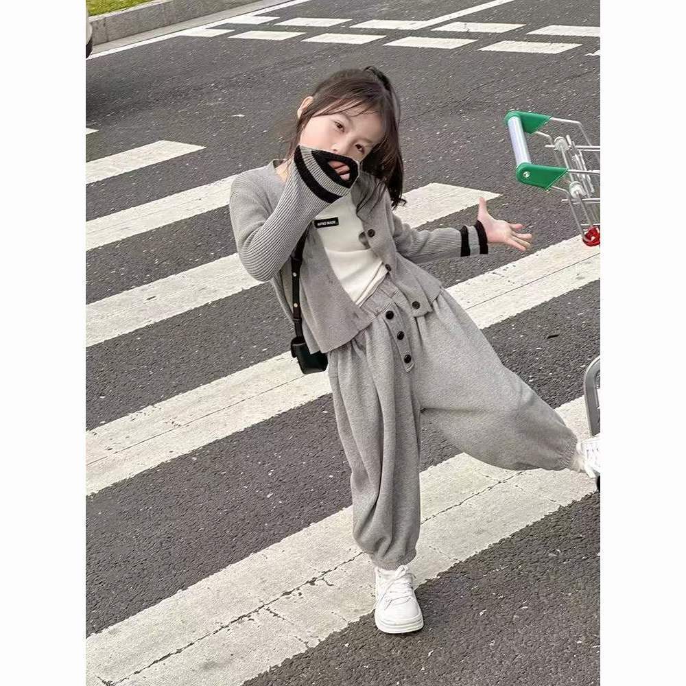 女童韩系童装一整套网红儿童装洋气女孩春秋中大童运动服两件套潮