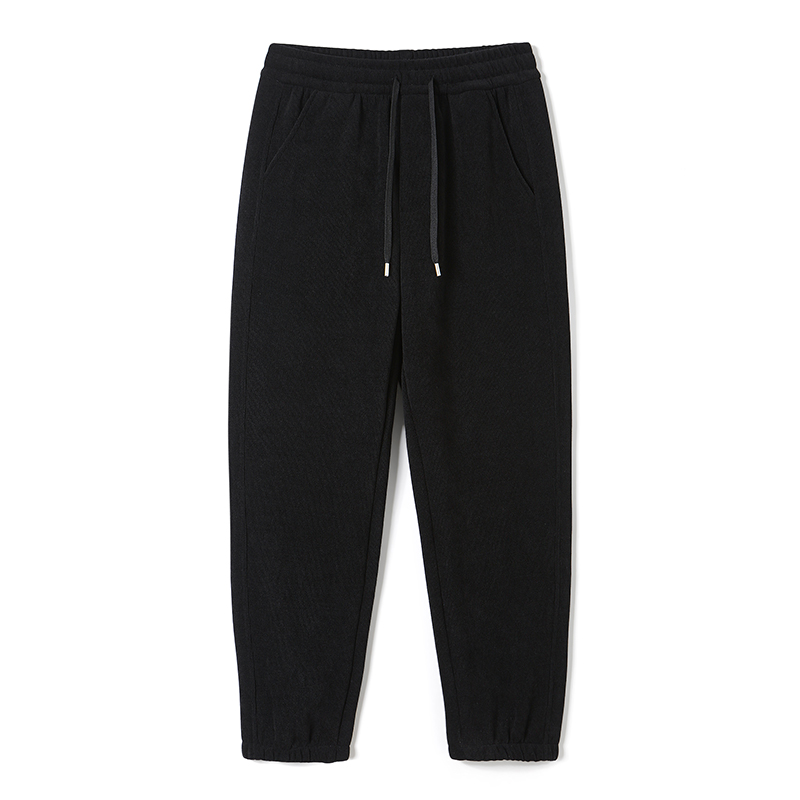 6片式欧棉绒男士休闲卫裤加厚针织运动百搭秋冬舒适男卫裤