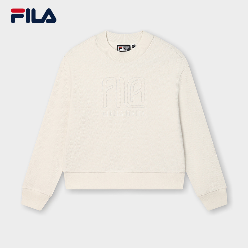 Fila/斐乐2025年春季新款户外休闲女士百搭套头卫衣F11W513201F