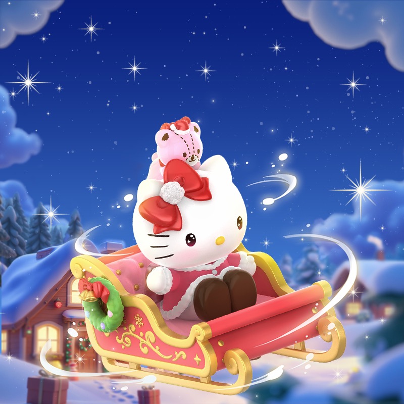 【拆盒】三丽鸥家族冬日雪橇队系列手办潮玩盲盒_泡泡鱼潮玩