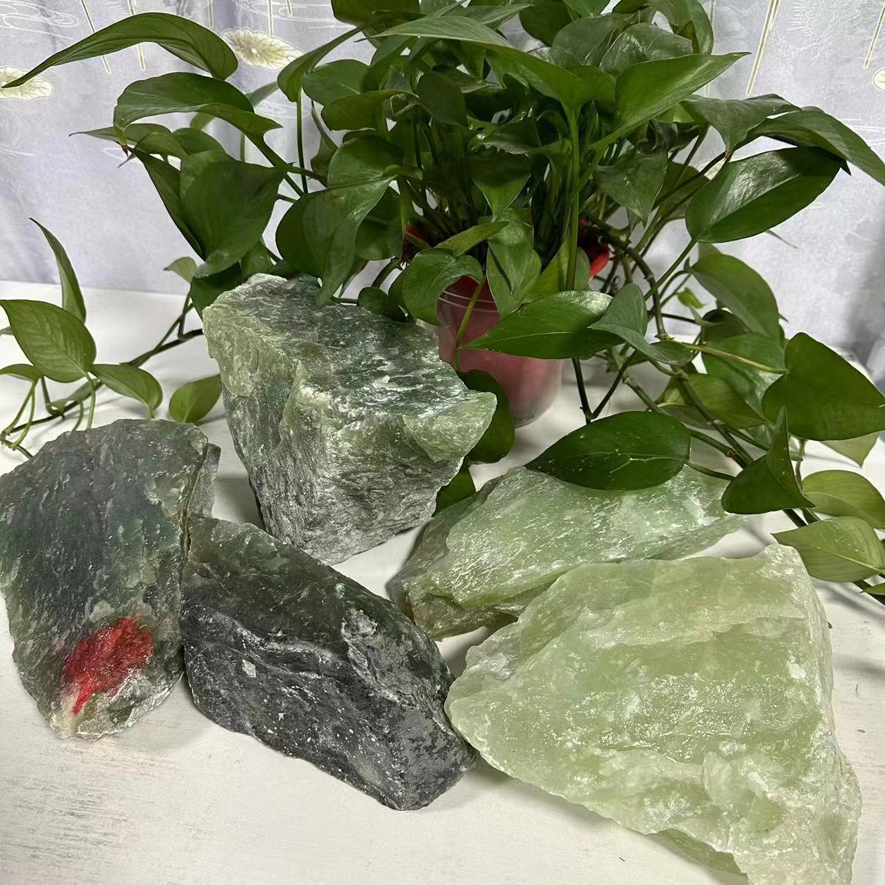 【李金矿业】蛇纹石玉未镶嵌多样性随机发一摆件玉石12