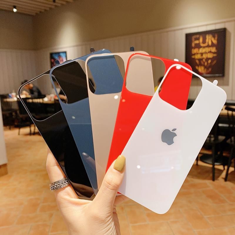 适用苹果11钢化膜IPhone14ProMax钢化后膜玻璃13改色彩膜7P后屏xr