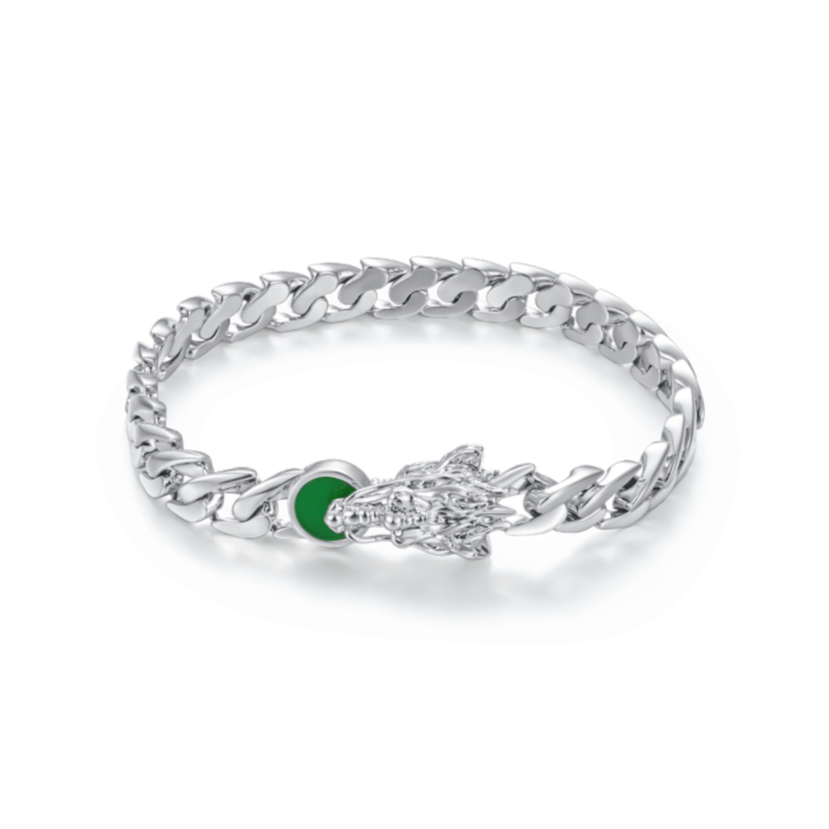 APORRO 铜合金锆石手链 龙2系列 龙脊光金古巴小众情侣款明星同款