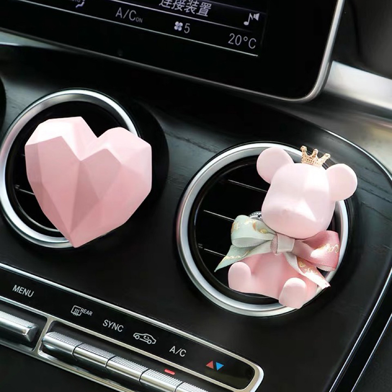 雪驹汽车内饰香薰香水夹车内空调风口可爱暴力熊出风口夹装饰用品