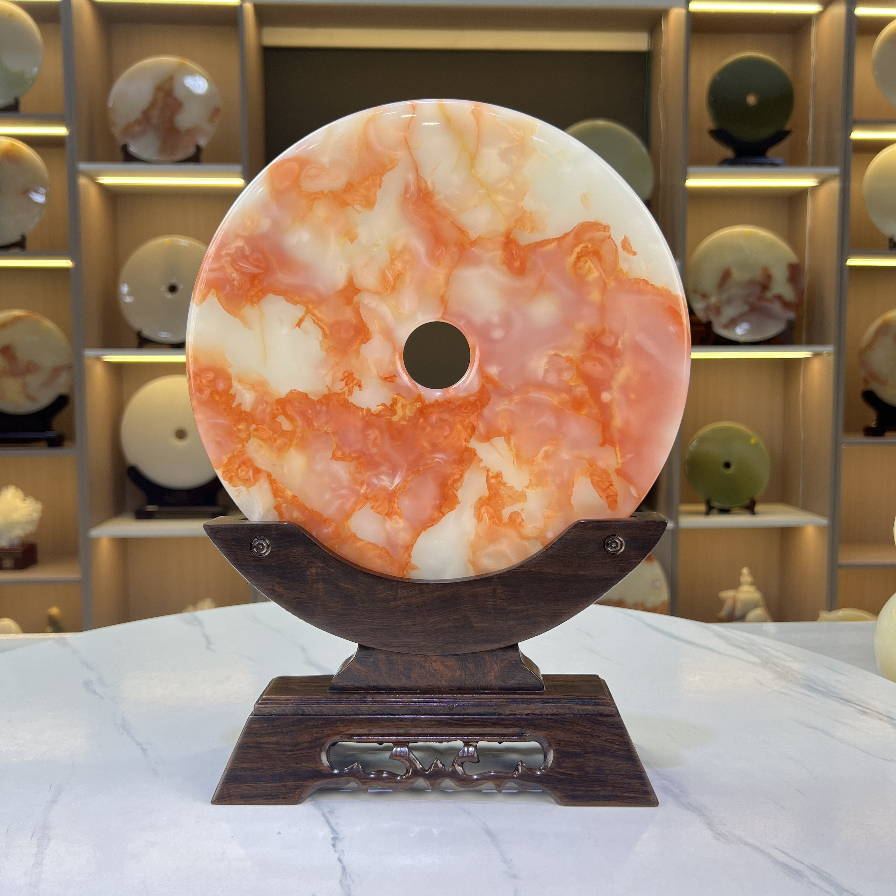 《26公分平安扣6号》中式摆件乔迁开业办公室客厅高档摆设