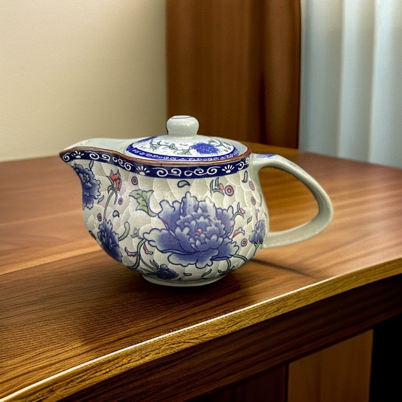 【瑕疵尾单介意勿拍】茶具茶盘青花瓷家用陶瓷双层圆形茶杯简约中式