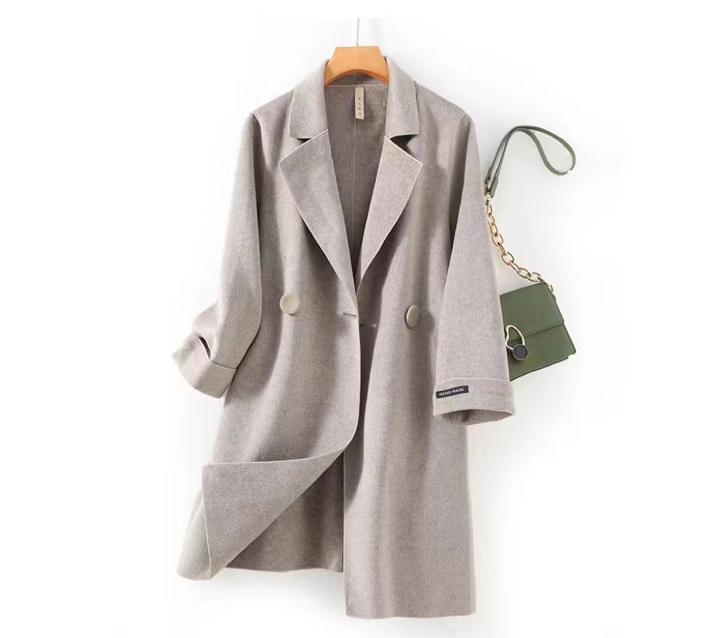时尚百搭宽松气质双面大衣099