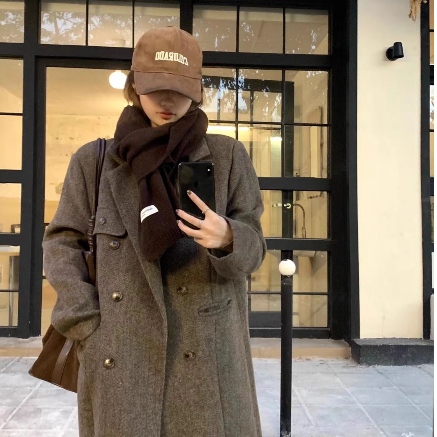 秋冬新款呢子大衣女中长款高级感毛呢外套小个子加厚赫本风超好看