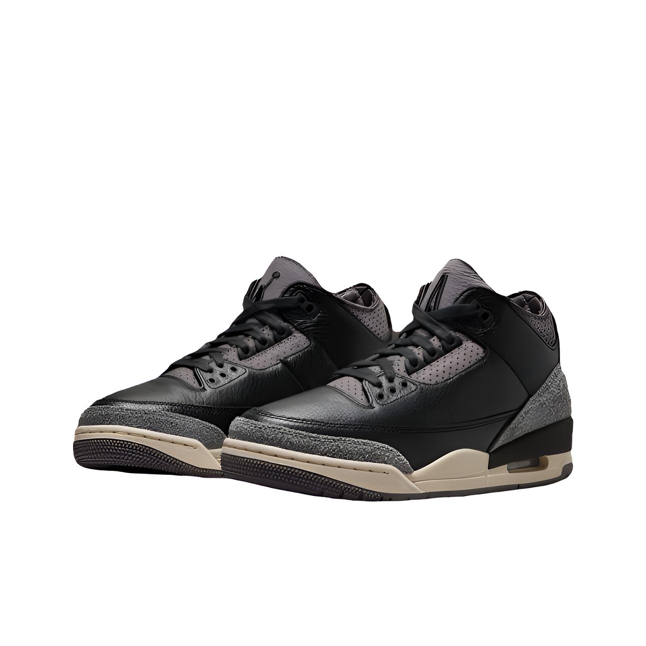 耐克Air Jordan1AJ3×AMM黑色复古潮鞋休闲运动蓝球鞋FZ4811-001