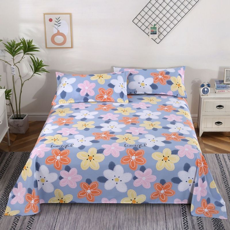 100%全棉床单单件纯棉斜纹双人单人家用加厚棉麻布床非老粗布炕单