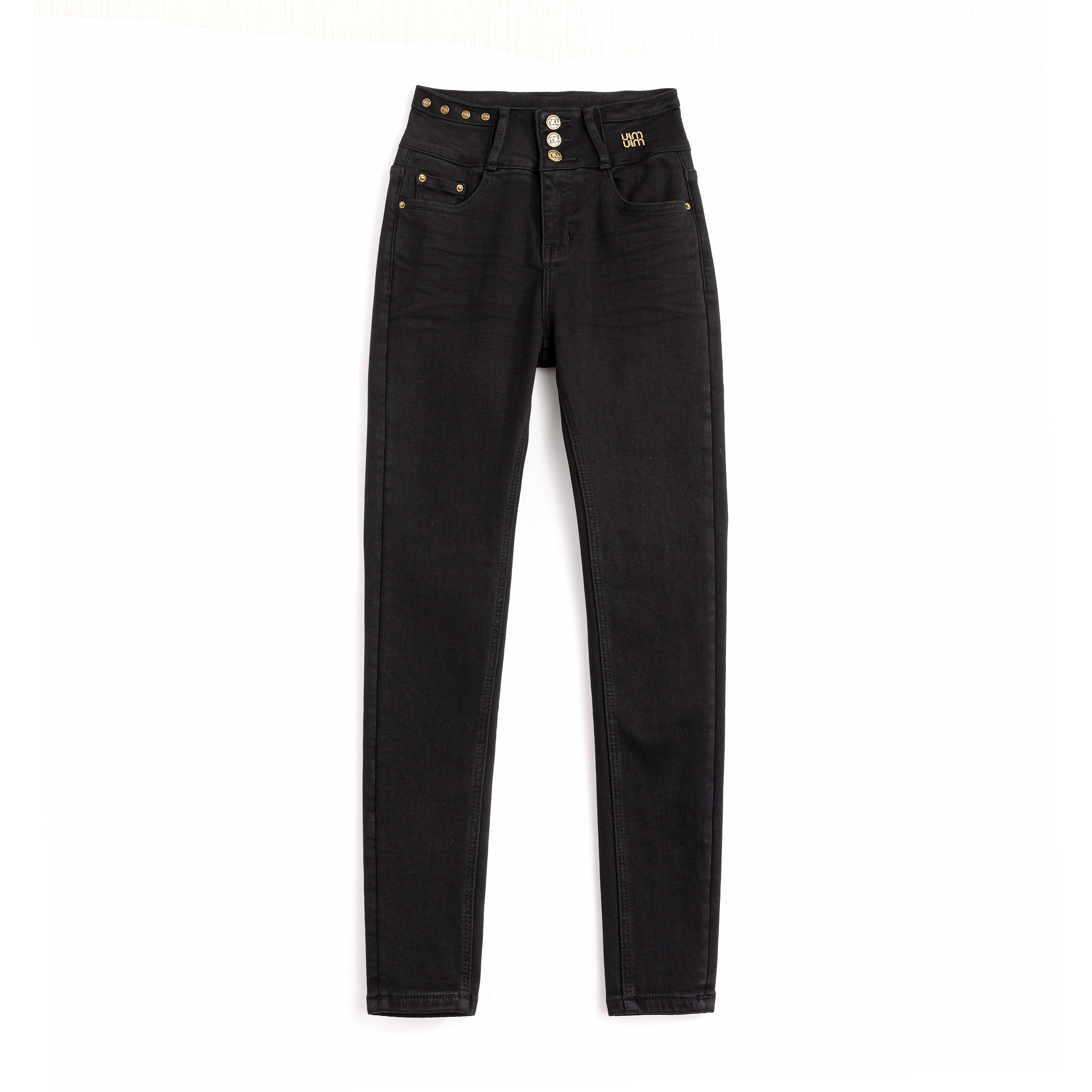 YZ | 墨河 | 加绒高腰小脚牛仔裤女2023年秋冬新款显瘦紧身修身