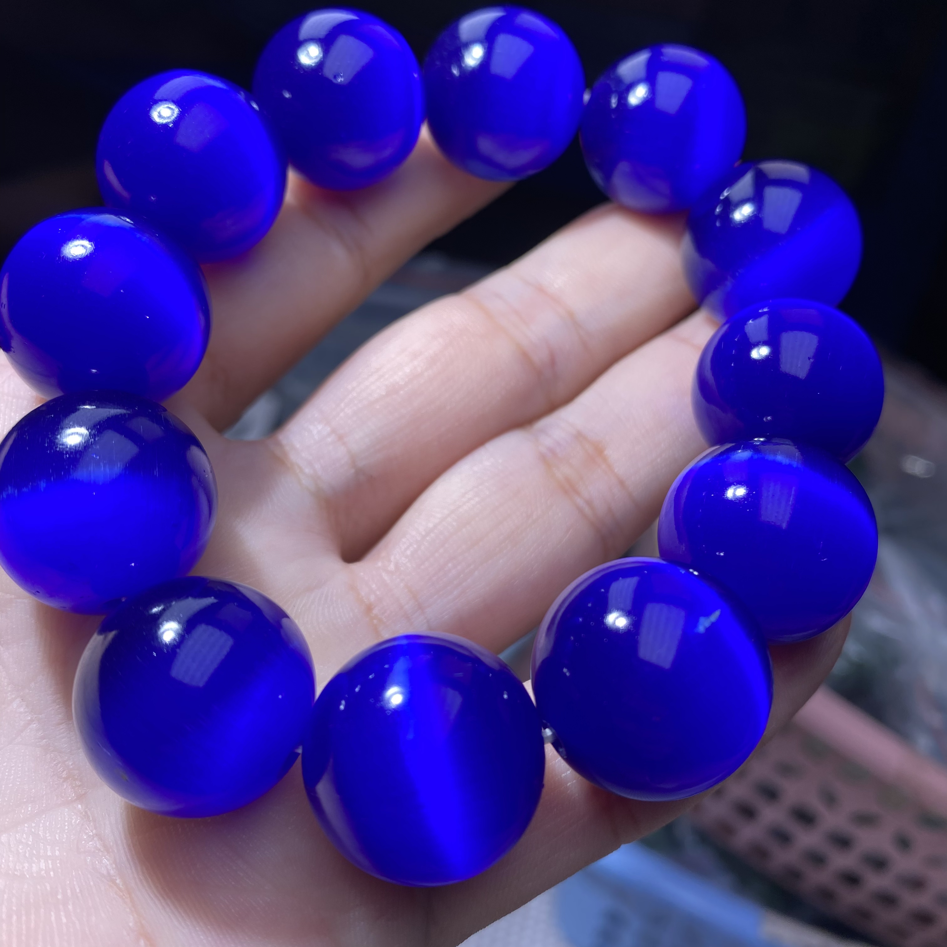 839 卡20蓝猫眼手串