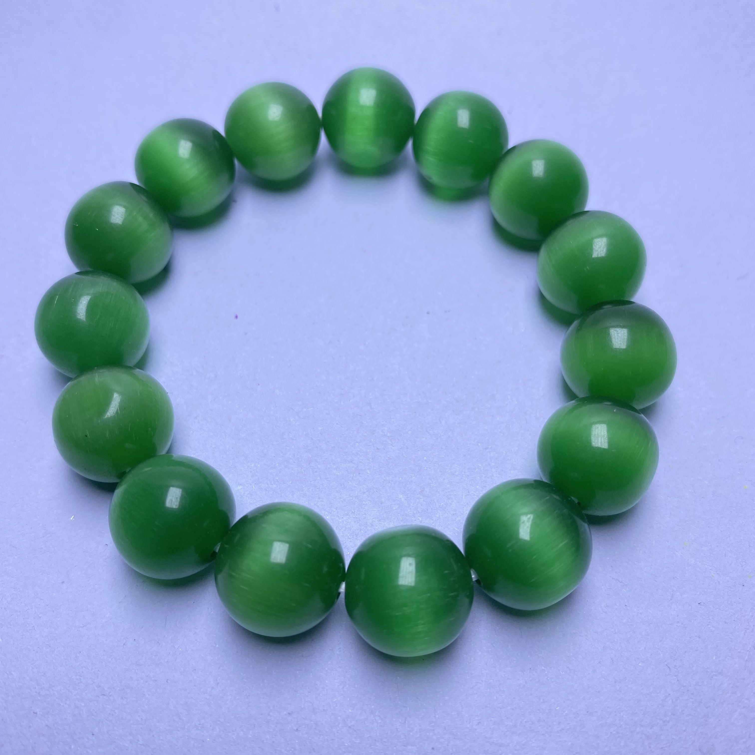 108 卡14绿猫眼手串