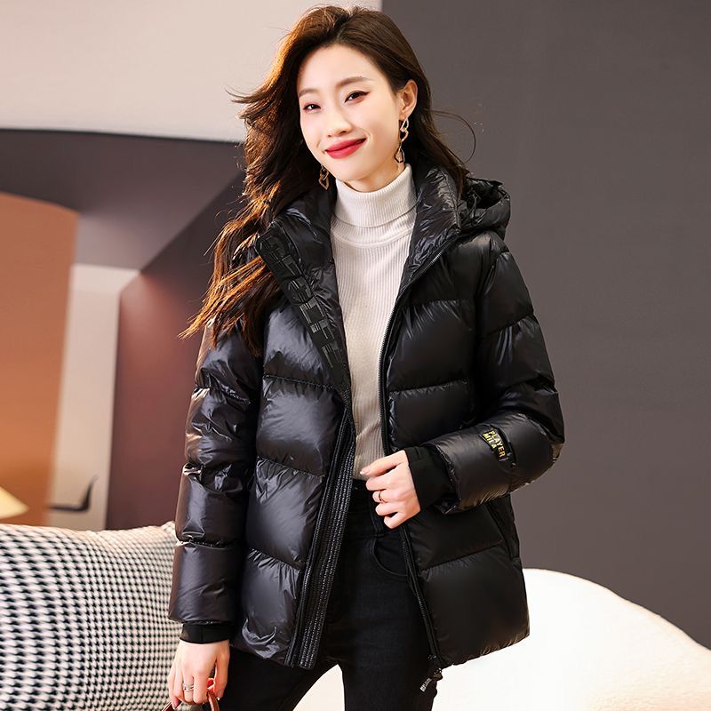 加厚黑金鹅绒羽绒服男女同款冬季气质面包服厚保暖外套