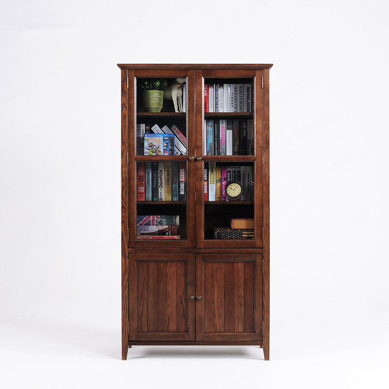 AS603【双十二活动链接】进口北美红橡木书柜（包安装）