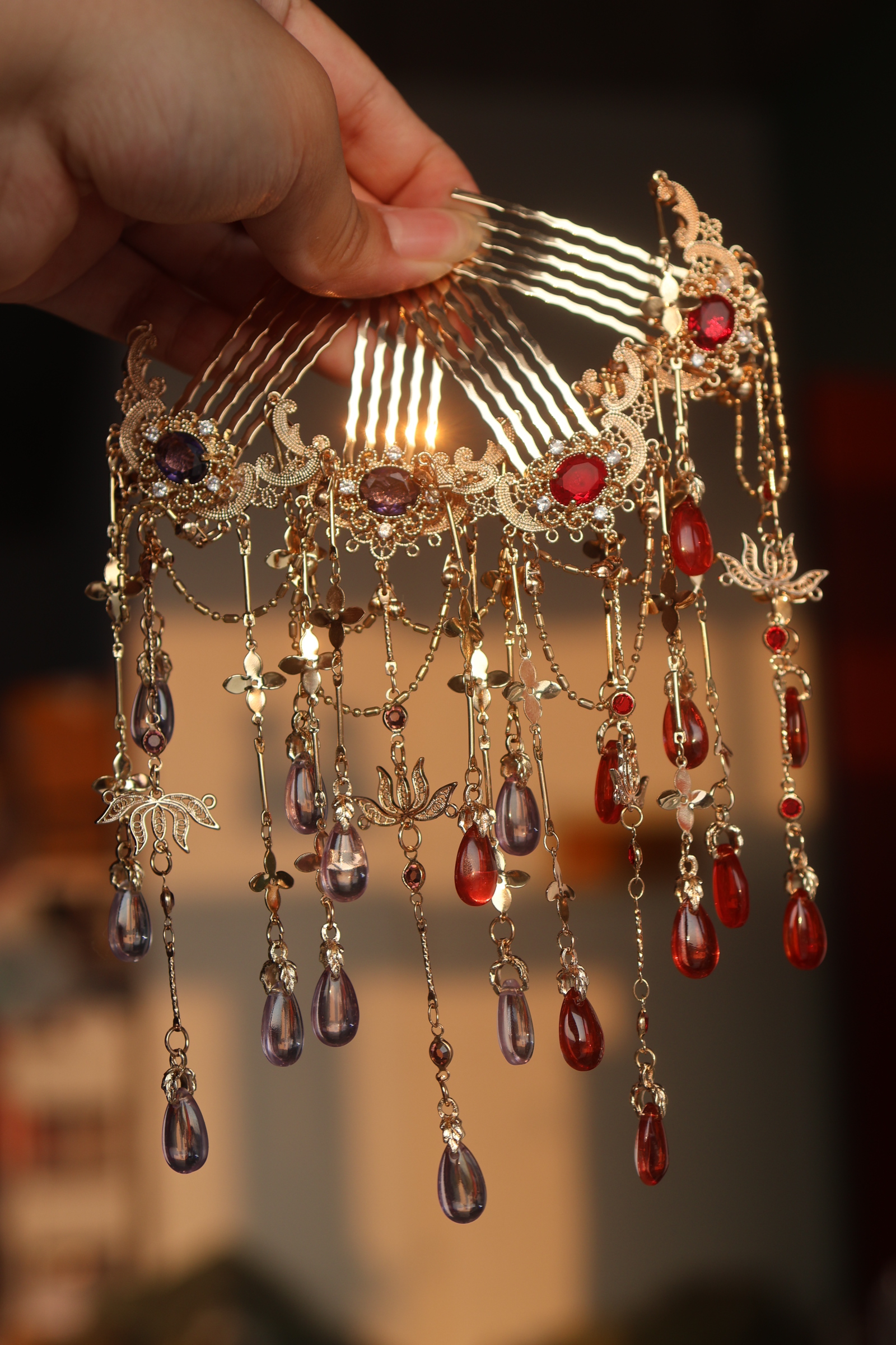 原创（昭昭）锆石流苏发饰汉服配饰古风发饰