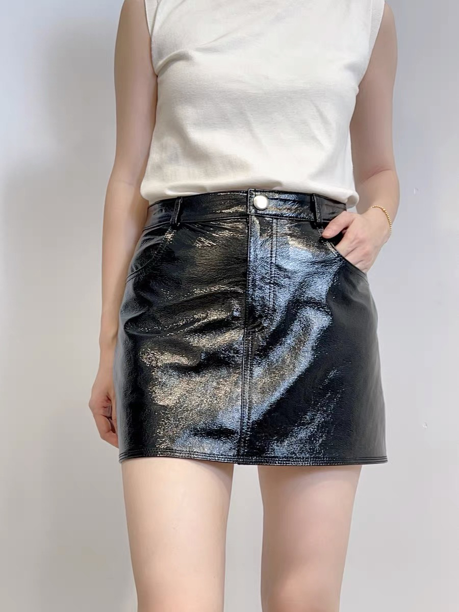 韩版小众设计感辣妹半身皮裙高腰显瘦包臀女装真皮蹦迪羊皮超短裙