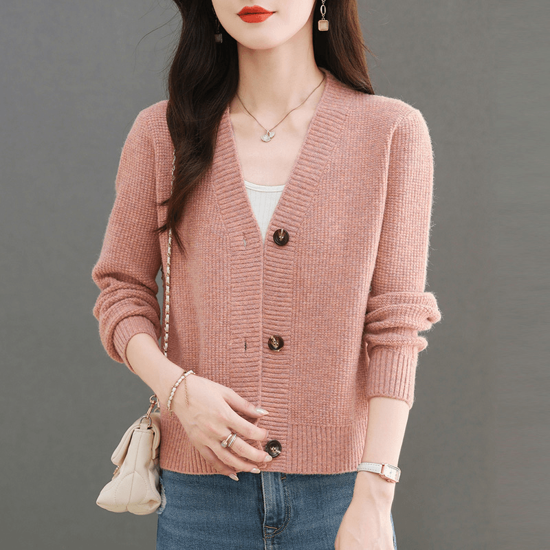 短款针织衫开衫春秋外套女2024新款爆款羊毛毛衣外搭时尚洋气上衣