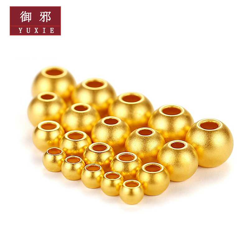 足金999黄金5mm古法40颗约3.18g  19