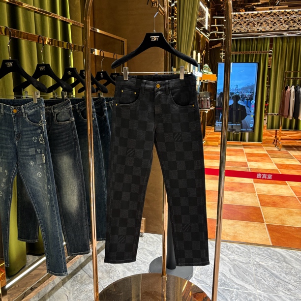 帅【新款牛仔裤】2025新品 春季重工洗水直筒牛仔裤 77031