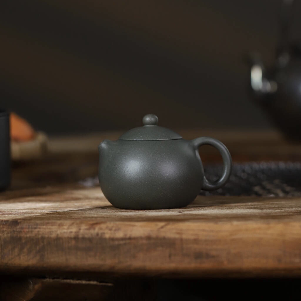 家藏民国绿老料小西施150cc紫砂壶纯手工制作茶具