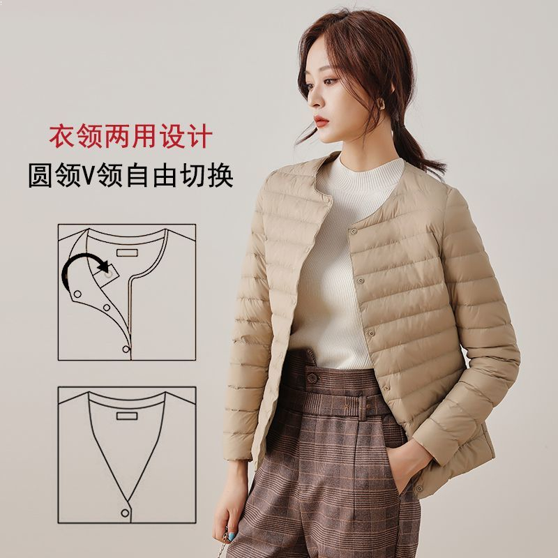 羽绒服女短款鸭绒2023年秋冬新款轻薄羽绒服内胆轻型薄款羽绒外套