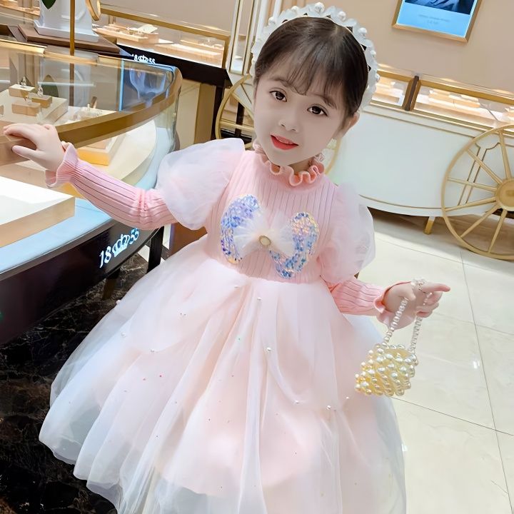 【双12活动】童装女童连衣裙春秋冬2023新款儿童加厚洋气公主裙韩