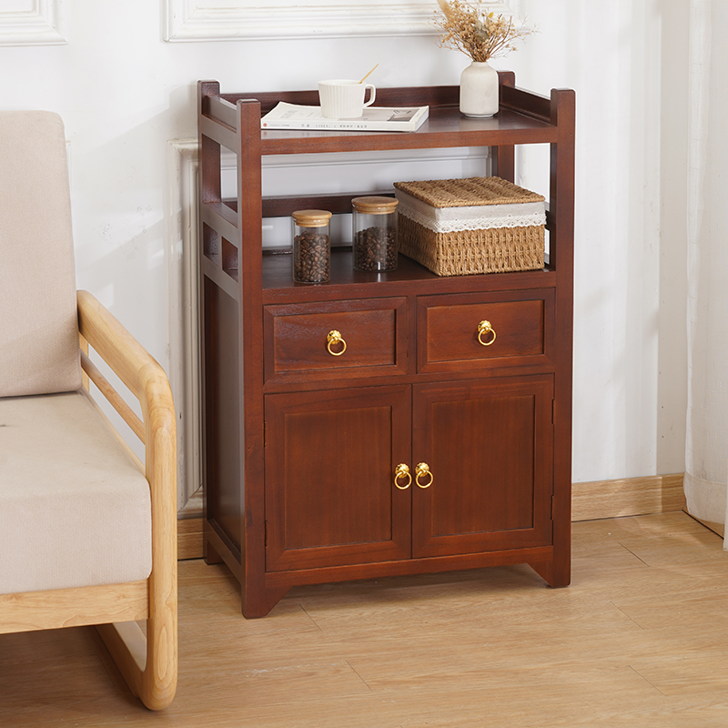 凡夫子实木茶柜储物柜茶水柜置物架新中式餐边柜客厅家用收纳柜