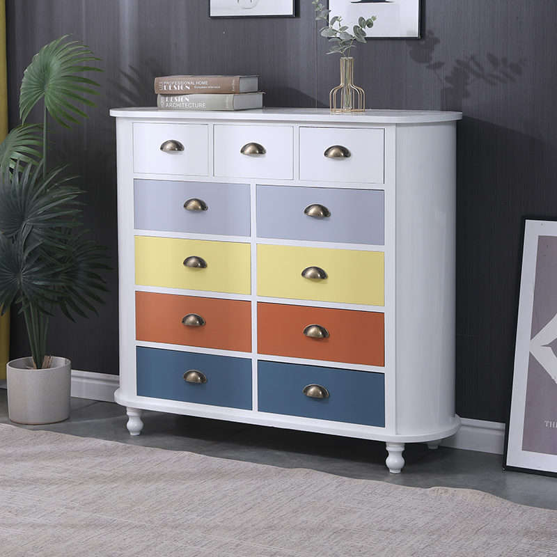 美式实木斗柜收纳柜客厅靠墙家用储物柜抽屉式简约整理柜装饰柜子