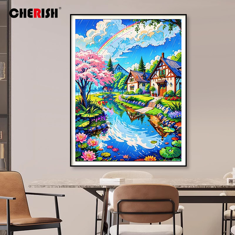 珍爱田园生活十字绣2024新款线绣客厅卧室简约现代风景简单手工绣