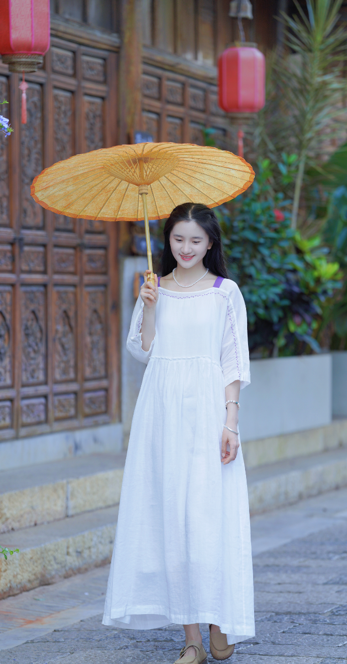 《白薇》苎麻连衣裙/