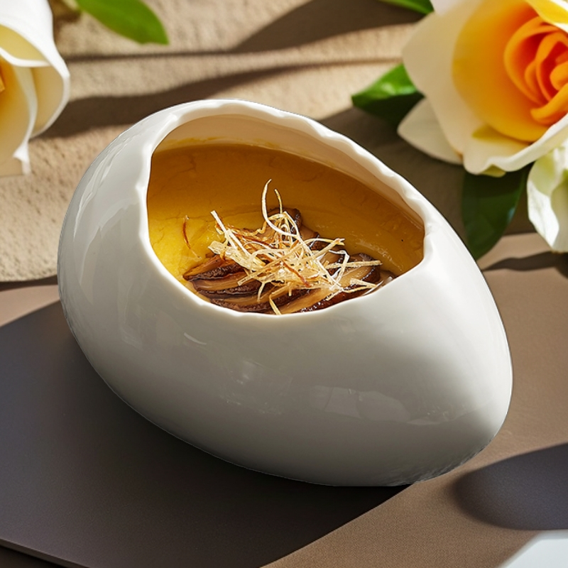 新粉福利陶瓷蛋壳蒸蛋神器小炖盅小碗陶瓷创意甜品餐具家用蛋壳碗