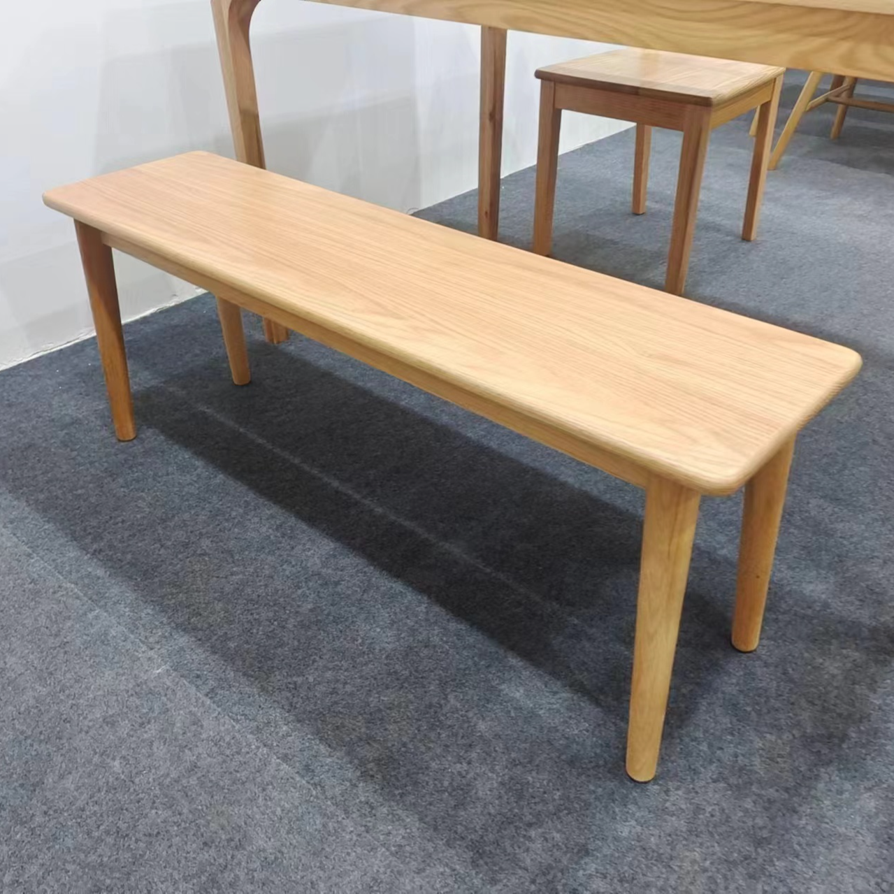 北美进口红橡木长条凳  实木原木凳  餐凳