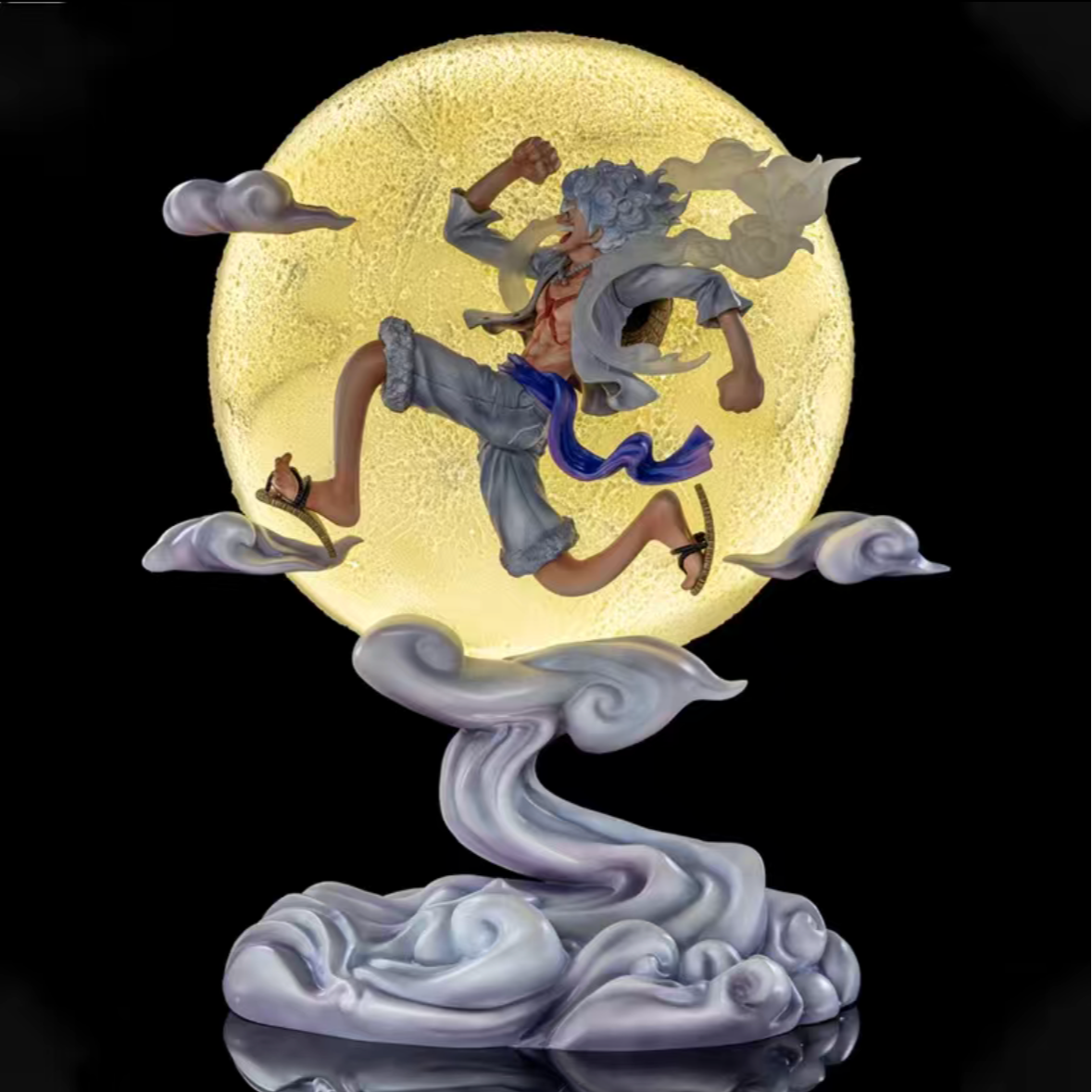樱木手办 海贼王奔月尼卡路飞 带插头可发光 手办模玩