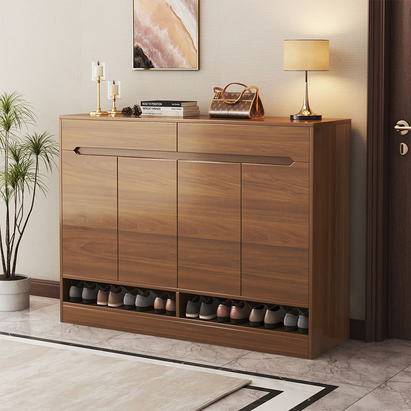 实木色鞋柜新中式家用门口大容量2023新款爆款入户进门阳台置物柜