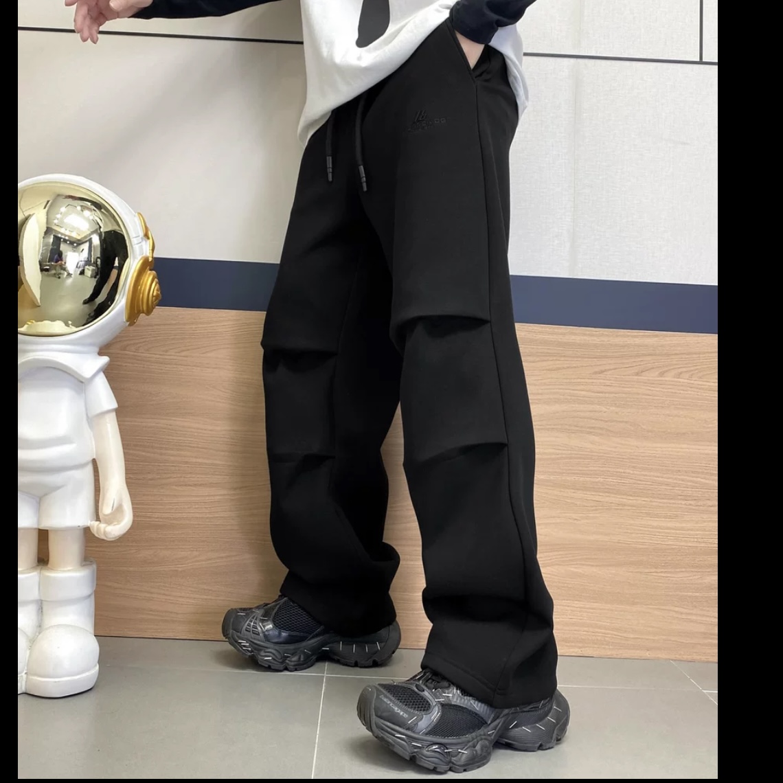 BINX加绒/层次设计精纺直筒休闲裤（8826-1）