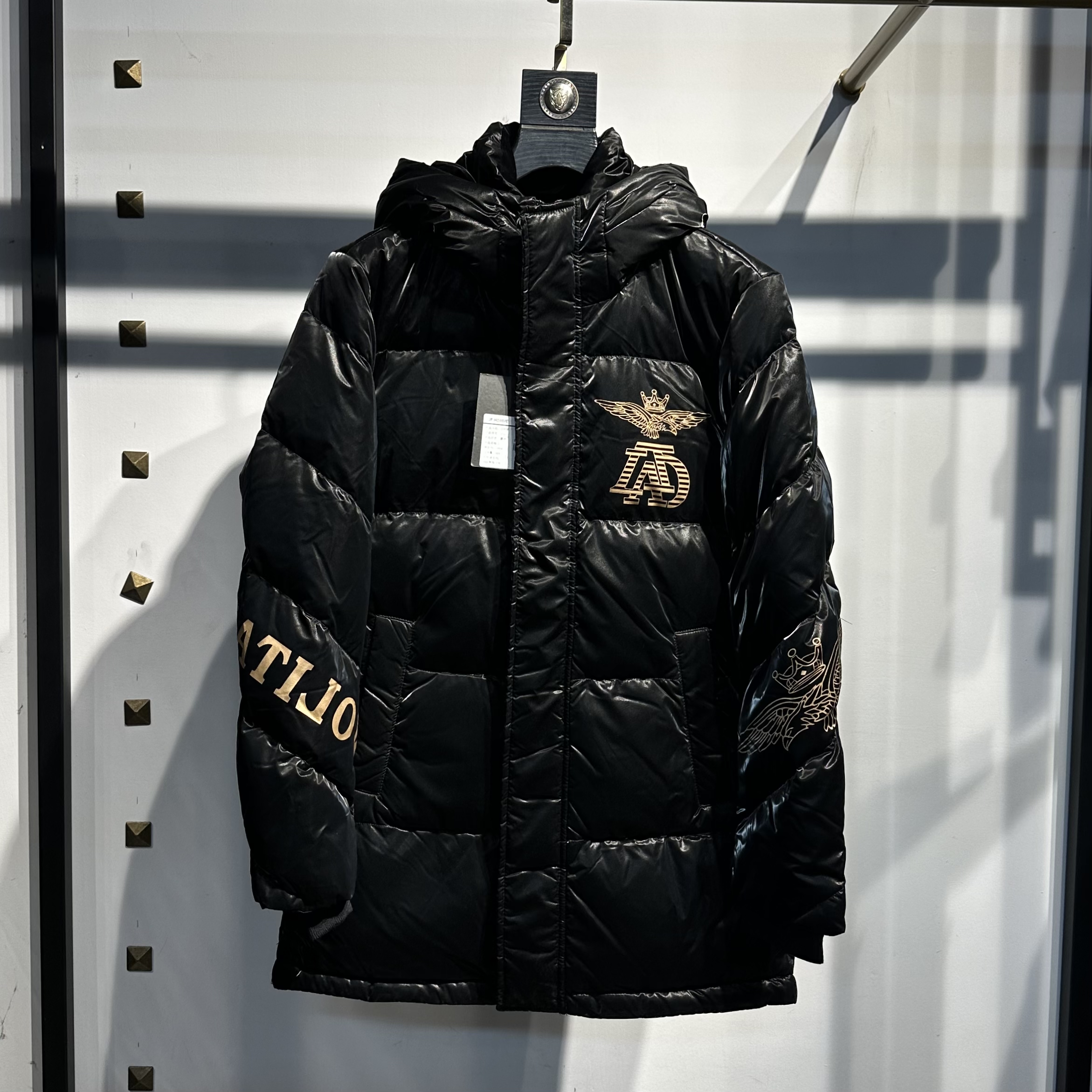 JF原单中长款重工艺鎏金亮面羽绒服（226）