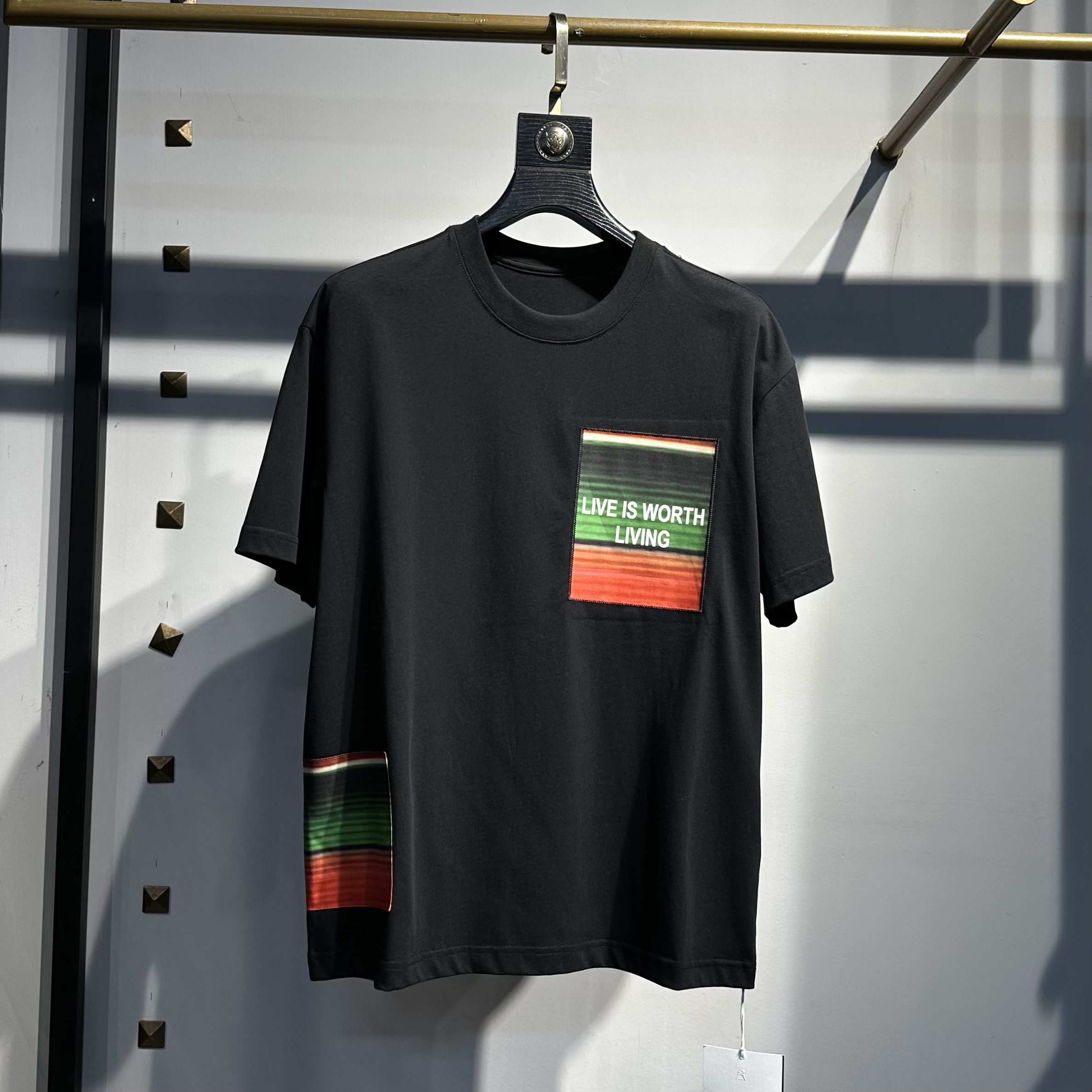 G叁原创/拼接款微阔短袖（8198）