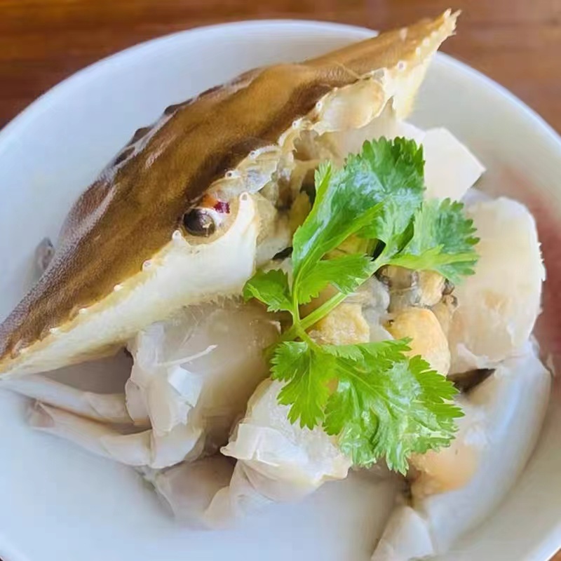 舟山咸呛蟹5两左右舟山特产即食白膏呛蟹下饭咸母蟹生吃 不能蒸煮