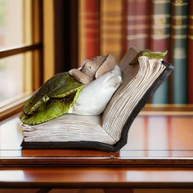 树脂创意桌面兔子书摆件新中式茶盘电视柜托盘酒柜简约收藏工艺品