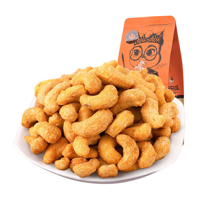 东方|甄选三只|松鼠炭烧腰果160g/袋装休闲坚果即食干果特产包邮