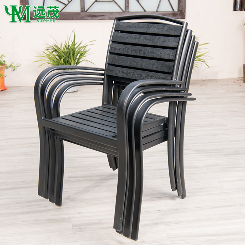 【远茂品牌】户外塑木椅休闲阳台花园庭院家用餐椅室外稳固耐用单椅