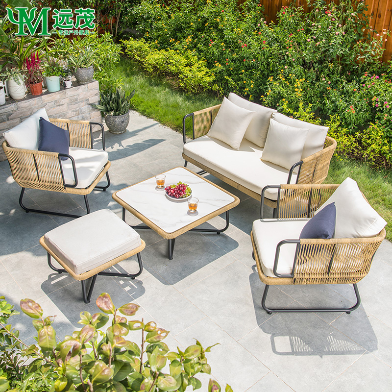 【远茂品牌】户外沙发庭院露台室内室外北欧编绳沙发阳台休闲沙发L