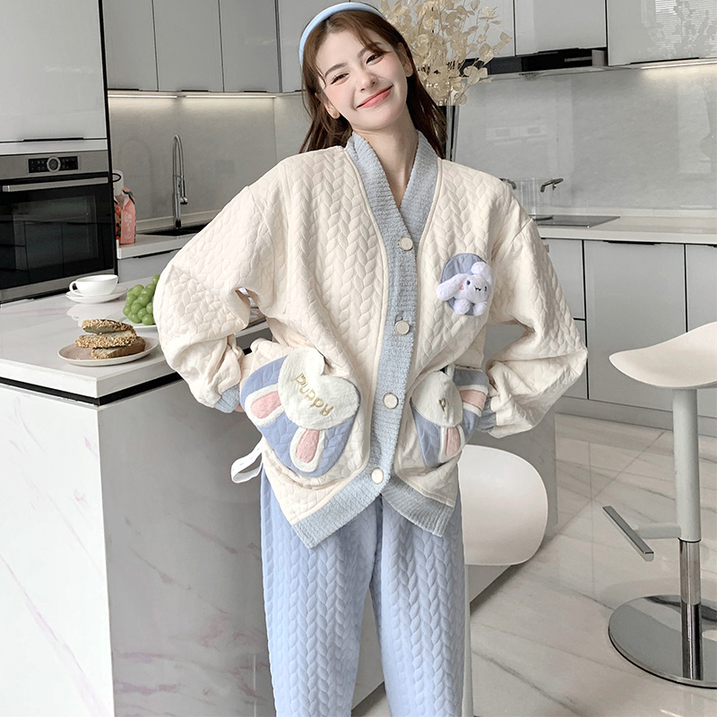 维雨高端产后孕妈哺乳月子服11-12月份产妇10-9可外穿孕妇睡衣女