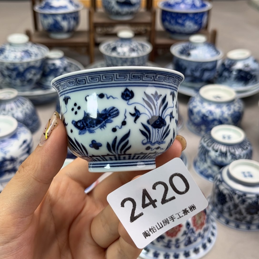 景德镇陶瓷手绘杯2420燕子