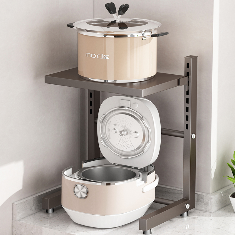 家用厨房电饭煲小型置物架多层可调节微波炉多功能收纳架大容量