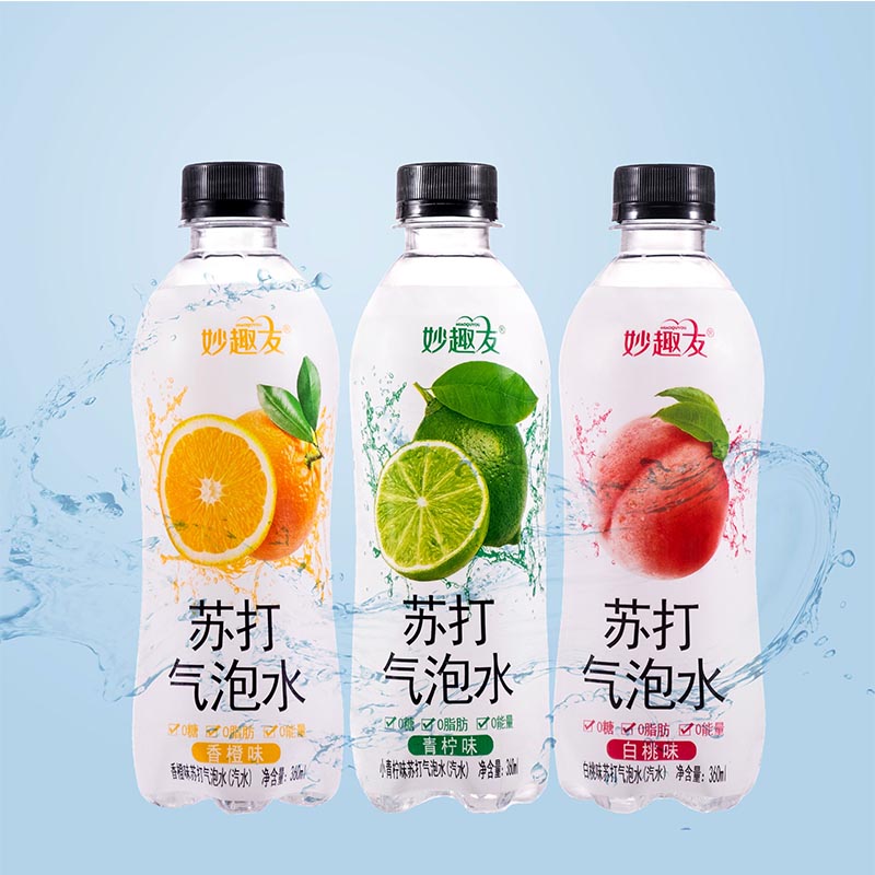 苏打气泡水清新青柠白桃味整箱汽泡水0糖0脂0卡果味饮料