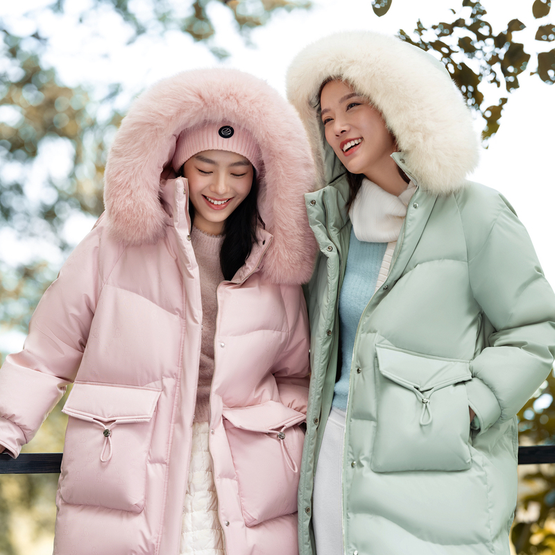 【波司登】2024冬季新款女中长款时尚休闲羽绒服B40145212