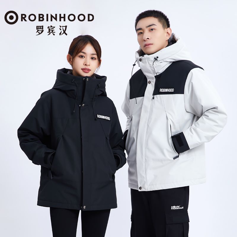 【优优】冲锋衣运动户外情侣防风登山鹅绒服