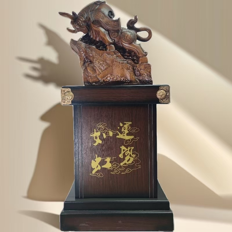 砥砺奋进牛摆件落地大号装饰品工艺品送人办公室公司乔迁开业礼品
